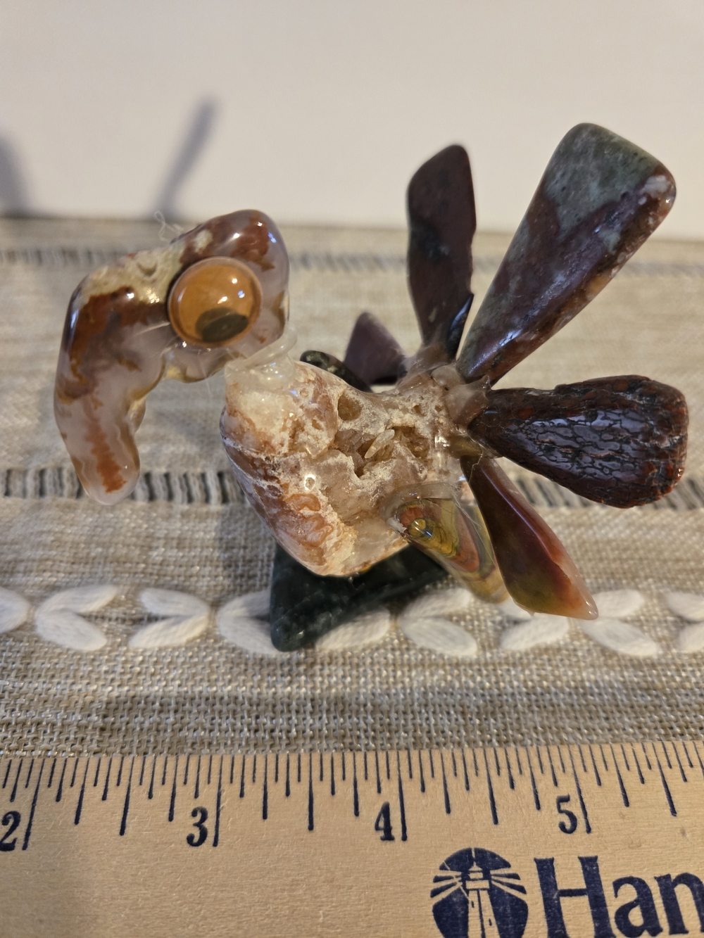 Unique Handmade Brown Agate Bird Figurine - Quirky Little One!